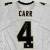 Autographed/Signed Derek Carr New Orleans White Football Jersey JSA COA