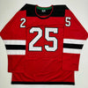 Autographed/Signed Jacob Markstrom New Jersey Red Hockey Jersey JSA COA