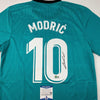 Autographed/Signed Luka Modric Real Madrid Teal Soccer Jersey Beckett BAS COA