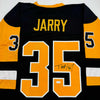 Autographed/Signed Tristan Jarry Pittsburgh Black Hockey Jersey JSA COA