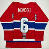 Autographed/Signed Pierre Mondou "3 Cups 77-78-79" Montreal Red Hockey Jersey JSA COA