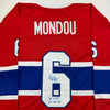 Autographed/Signed Pierre Mondou "3 Cups 77-78-79" Montreal Red Hockey Jersey JSA COA