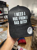 I Need A Hug From A Bad Bitch Suede Hat by Luckless Outfitters