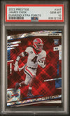 Graded 2022 Panini Prestige James Cook #347 Diamind Xtra Points Rookie RC Football Card PSA 10 Gem Mint