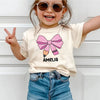Custom Kids Name Bow Pencil Shirt by EnjoyMyDesign LLC