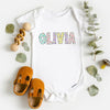 Custom Baby Name Daisy Bodysuit by EnjoyMyDesign LLC