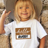 Hello My Name Is Custom Baby Bodysuit by EnjoyMyDesign LLC