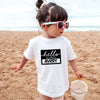Hello My Name Is Custom Baby Bodysuit - Black by EnjoyMyDesign LLC