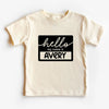Hello My Name Is Custom Kids Name Shirt - Black by EnjoyMyDesign LLC