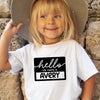 Hello My Name Is Custom Baby Bodysuit - Black by EnjoyMyDesign LLC