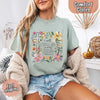 I Will Praise Him in Every Season Comfort Colors Tee – Christian Floral Cross Shirt by Adorb Custom Tees