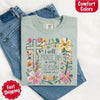 I Will Praise Him in Every Season Comfort Colors Tee – Christian Floral Cross Shirt by Adorb Custom Tees