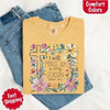 I Will Praise Him in Every Season Comfort Colors Tee – Christian Floral Cross Shirt by Adorb Custom Tees