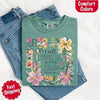 I Will Praise Him in Every Season Comfort Colors Tee – Christian Floral Cross Shirt by Adorb Custom Tees