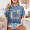 I Will Praise Him in Every Season Comfort Colors Tee – Christian Floral Cross Shirt by Adorb Custom Tees