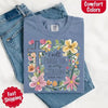 I Will Praise Him in Every Season Comfort Colors Tee – Christian Floral Cross Shirt by Adorb Custom Tees