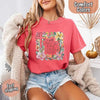 I Will Praise Him in Every Season Comfort Colors Tee – Christian Floral Cross Shirt by Adorb Custom Tees