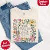 I Will Praise Him in Every Season Comfort Colors Tee – Christian Floral Cross Shirt by Adorb Custom Tees