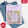 I Will Praise Him in Every Season Comfort Colors Tee – Christian Floral Cross Shirt by Adorb Custom Tees