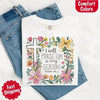 I Will Praise Him in Every Season Comfort Colors Tee – Christian Floral Cross Shirt by Adorb Custom Tees