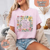 I Will Praise Him in Every Season Comfort Colors Tee – Christian Floral Cross Shirt by Adorb Custom Tees