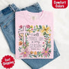 I Will Praise Him in Every Season Comfort Colors Tee – Christian Floral Cross Shirt by Adorb Custom Tees