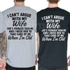 I Can't Argue With My Wife She's Younger Than Me T-Shirt – Funny Husband Marriage Humor Unisex Tee