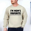 I’m Mom’s Favorite Unisex Sweatshirt - Funny Mom’s Favorite Son & Daughter Sweater by Adorb Custom Tees