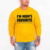 I’m Mom’s Favorite Unisex Sweatshirt - Funny Mom’s Favorite Son & Daughter Sweater by Adorb Custom Tees