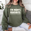 I’m Mom’s Favorite Unisex Sweatshirt - Funny Mom’s Favorite Son & Daughter Sweater by Adorb Custom Tees