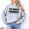 I’m Mom’s Favorite Unisex Sweatshirt - Funny Mom’s Favorite Son & Daughter Sweater by Adorb Custom Tees