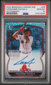 Graded 2023 Topps Bowman Chrome Mega Box Ceddanne Rafaela #CR Autograph Rookie RC Baseball Card PSA 10 Gem Mint