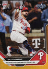2025 Topps Now Kyle Schwarber #433 Orange Foil /25 Philadelphia Phillies Baseball Card