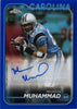 2024 Topps Chrome Mushin Muhammad #BAMMU Chrome Auto Blue /150 Carolina Panthers Football Card by Hall of Fame Sports Memorabilia