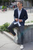 In-Flight Stretch Blazer Navy by Buki