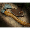 Hand Engraved Norse Viking Bearded Axe with Damascus Steel Blade and Carved Hardwood Handle | JW SteelCrafts by JW SteelCrafts