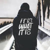 "It Is What It Is" Distressed Hoodie by Dog Mom Hat