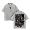 Itachi-Inspired Washed T-Shirt – Vintage Heavy Cotton Anime Tee for Fans of Shadowed Heroes & Classic Japanese Animation by Dog Mom Hat