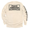 Peace Through Strength White by Shield Republic