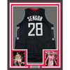 Framed Autographed/Signed Alperen Sengun 35x39 Houston Black Basketball Jersey Beckett BAS COA