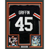 Framed Autographed/Signed Archie Griffin 35x39 Cincinnati Black Football Jersey Beckett BAS COA by Hall of Fame Sports Memorabilia