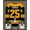 Framed Autographed/Signed Brandon Carlo 35x39 Boston Black Hockey Jersey JSA COA by Hall of Fame Sports Memorabilia