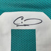 Framed Autographed/Signed Calvin Ridley 35x39 Jacksonville Teal Football Jersey Beckett BAS COA