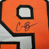 Framed Autographed/Signed Corbin Burnes 35x39 Baltimore Grey Baseball Jersey Beckett BAS COA
