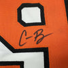 Framed Autographed/Signed Corbin Burnes 35x39 Baltimore White Baseball Jersey Beckett BAS COA