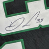 Framed Autographed/Signed Dalvin Cook 35x39 New York Black Football Jersey JSA COA