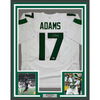 Framed Autographed/Signed Davante Adams 35x39 New York White Football Jersey Beckett BAS COA