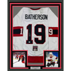 Framed Autographed/Signed Drake Batherson 35x39 Ottawa White Hockey Jersey JSA COA