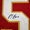 Framed Autographed/Signed Marquise Hollywood Brown 35x39 Kansas City Red Football Jersey JSA COA