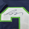 Framed Autographed/Signed Jamal Adams 35x39 Seattle Navy Blue Football Jersey JSA COA